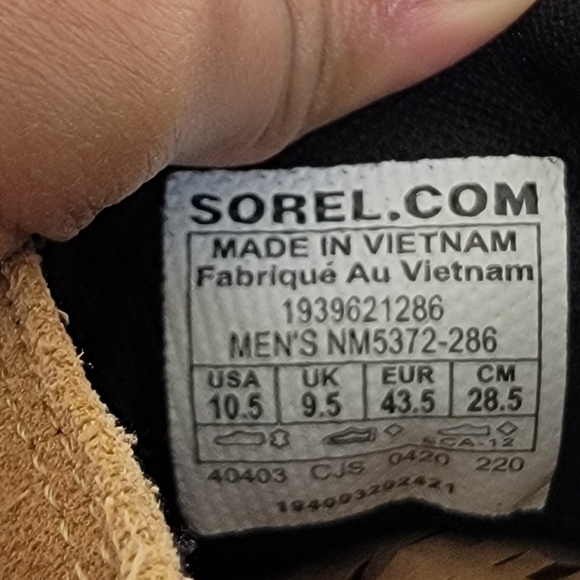 SOREL Men's Fulton Waterproof Boots  Color Light Tan Suede Size 10.5 - Picture 7 of 8